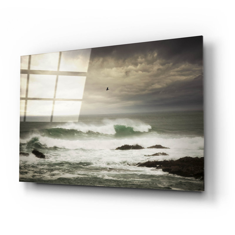 «The Flight» par Natalie Mikaels, art mural en verre acrylique, H 16 po x l 24 po x P 0,2 po