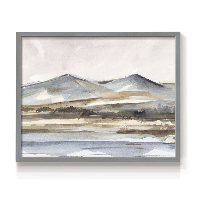 «Autumn Mountain Valley II», reproduction encadrée, H 8 po x l 10 po, Gris