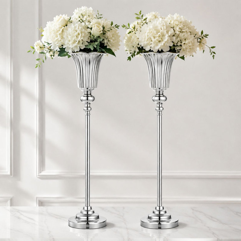 Grand support à fleurs 28,75 pouces, Silver