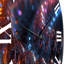 Horloge murale entrelacée à cristaux photoniques-93397157