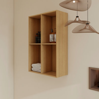 24" Wall-Mounted Single Bathroom Storage,Side Cabinet  With 2 Shelves