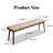 (Khaki)Natural Oak Wood For Dining Bench Table Bench For Living Room With Leather Cushion-853504164