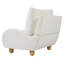 Chaise d'appoint rembourrée moderne Vernon avec silhouette courbée, coussins de dossier doubles et pieds en bois-129452198-129452201