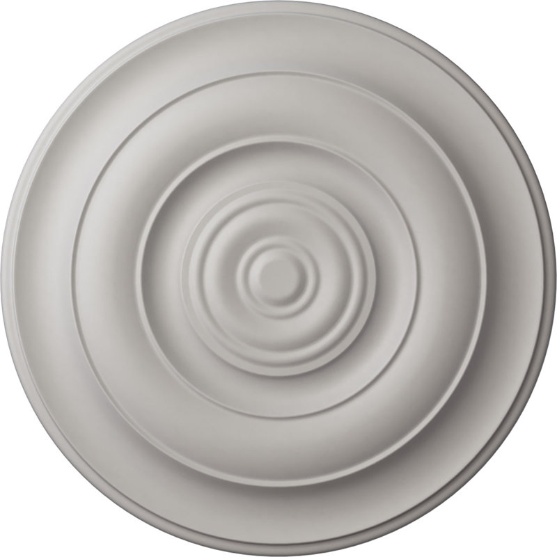 Médaillon de plafond Endobeat Niobe, DO 18 po x P 1 1/2 po (pour auvents jusqu'à 8 5/8 po), fini blanc ultra pur peint à la main