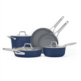 Calphalon Premier Ceramic Nonstick 8-Piece Cookware Set, Midnight Blue