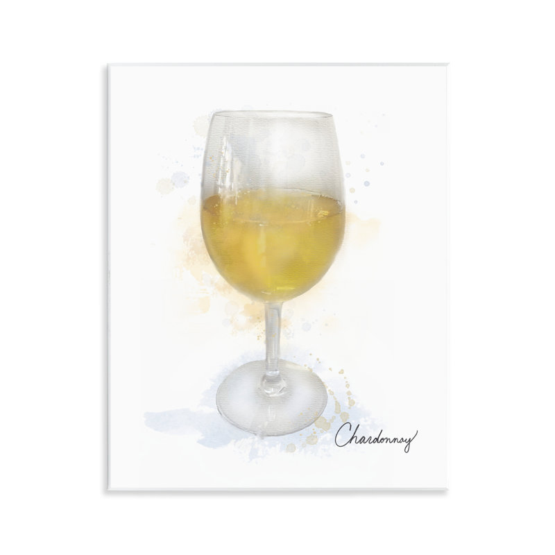 Chardonnay moderne sur plaque murale en verre, design par Matthew Piotrowicz