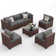Bhairavi 6 - Person Modular Patio Conversation Sets with Cushions