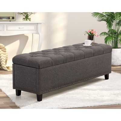 51" Ottoman Storage Benches, 30 Gallons of Bed Storage Bench with Storage by Ebern Designs