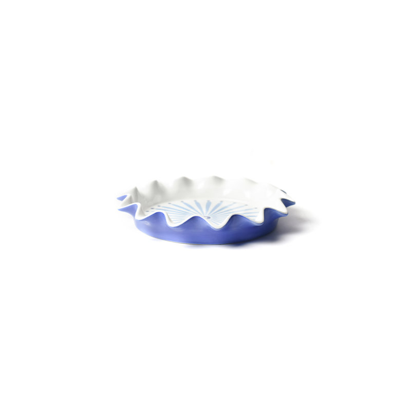 Burst Ruffle 8 Pie Dish French Blue