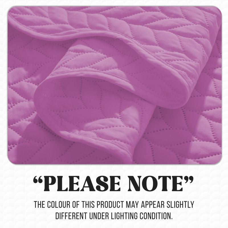 Ensemble de couvre-lit matelassé en microfibre embossée, Full Comforter + 2 Standard Shams, Lilac