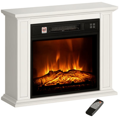 Foyer électrique 26 po, insert de cheminée 1400 W, blanc