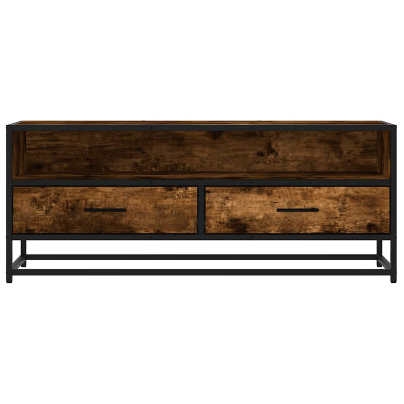 Unfinished TV Stand for TVs up to 43", Smoked Oak