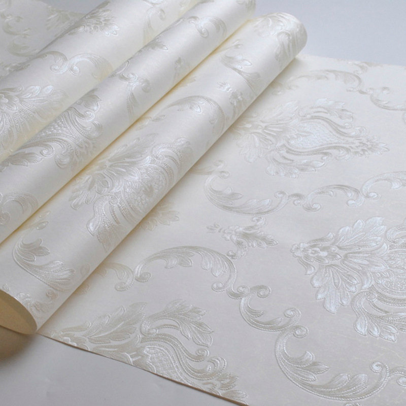 Rouleau de papier peint Deakyne, Blanc crème