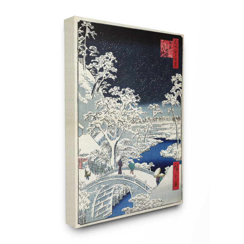 « eastern illustration snow », impression, Toile tendue, H 30 po x l 24 po