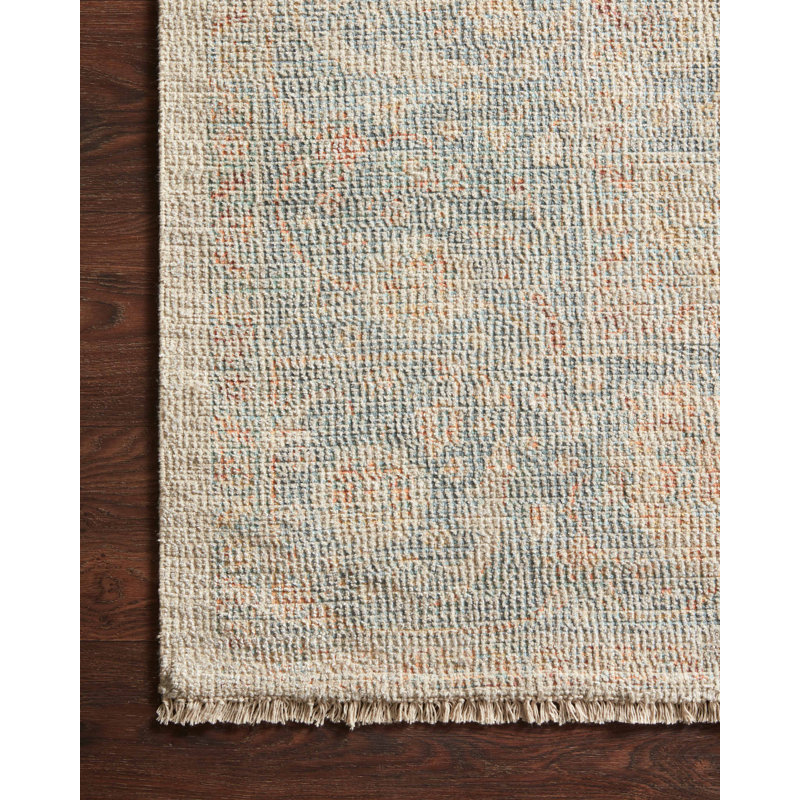 Tapis beige tissé à la main Amanda, Rectangle 3 pi 6 po x 5 pi 6 po