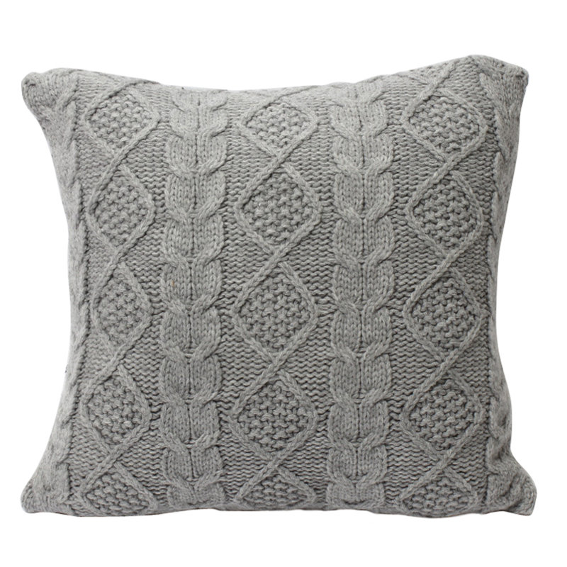 Coussin décoratif décoratif, gris, Polyester/ Bourre en polyester
