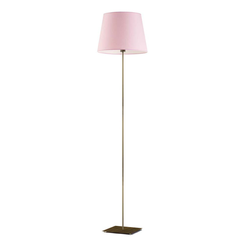 Asauni 162.5 H cm Traditional Floor Lamp, Light Pink, Antique Gold