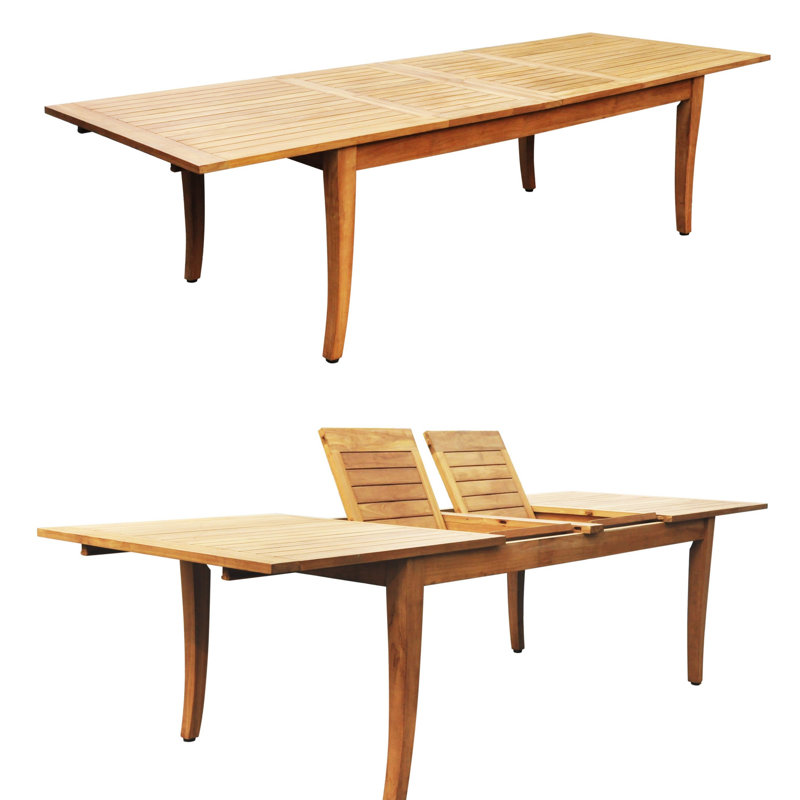 Ensemble repas 11 pièces teck luxueux Hangah, 10