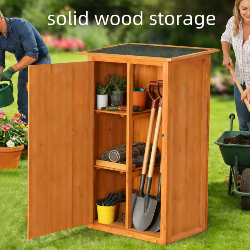 Wooden Outdoor Storage Shed - Waterproof Lockable