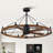 52" Rustic Farmhouse Wagon Wheel Chandelier Fan 8-Light Dimmable Ceiling Fan With Remote Control, Quiet 6 Speeds Reversible DC Motor, Timer