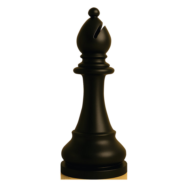 Chess Bishop - noir