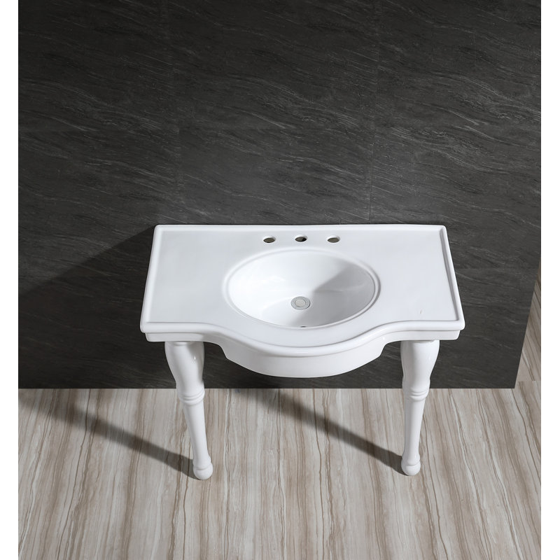 Kingston Brass Templeton 37-Inch Ceramic Console Sink