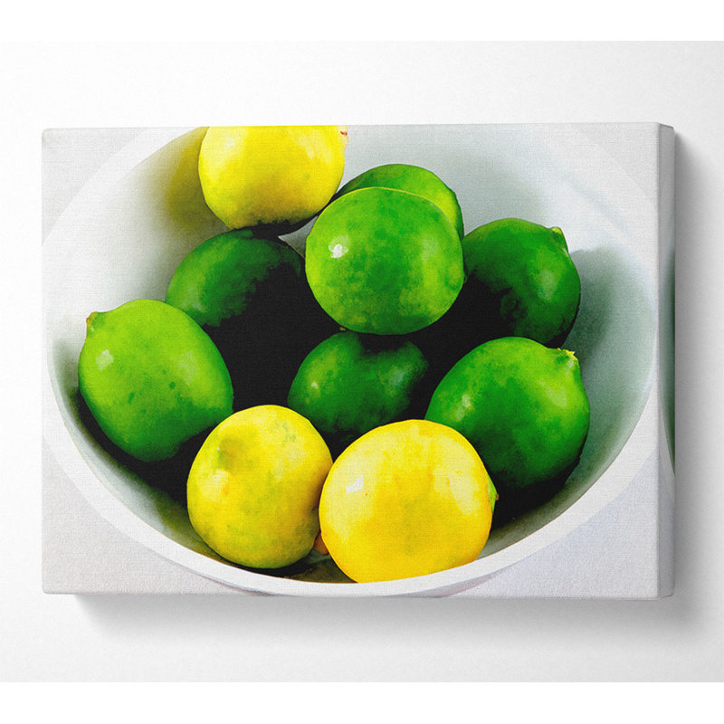 Lemon And Limes - Wrapped Canvas Print, 66cm H x 106.6cm W x 10cm D