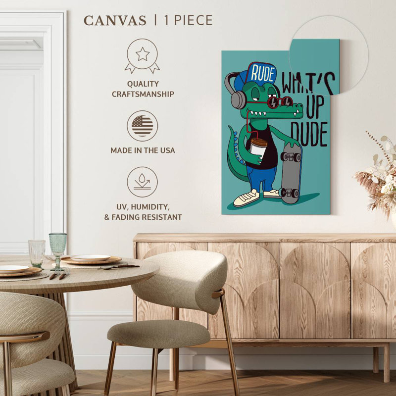 What's Up Dude Funny Typography, 24" H x 16" W