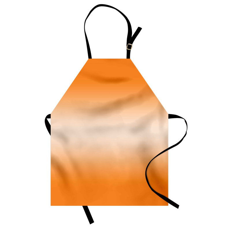 Solid Bib Apron, Orange/White