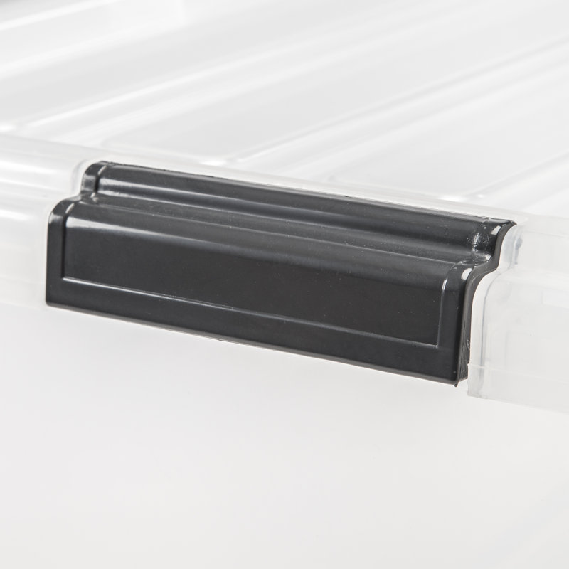 IRIS 68 pte / 17 gallons Bacs de rangement empilables en plastique transparent avec couvercle à loquet, 1 bac