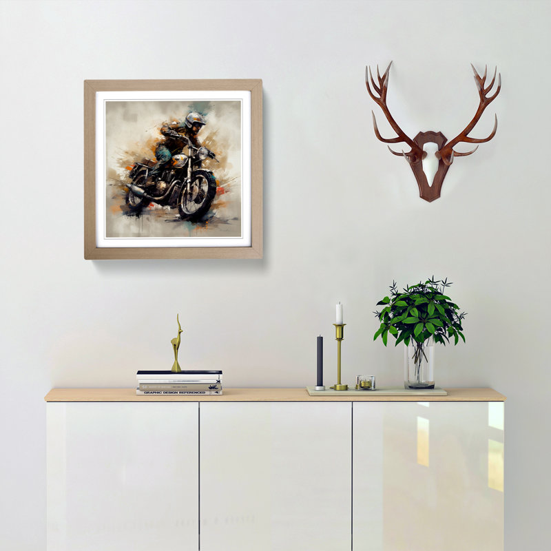 Motorcycle - Framed Print, Oak