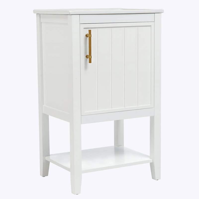 Ensemble de meuble-lavabo simple 20 po avec dessus Natelson, Blanc