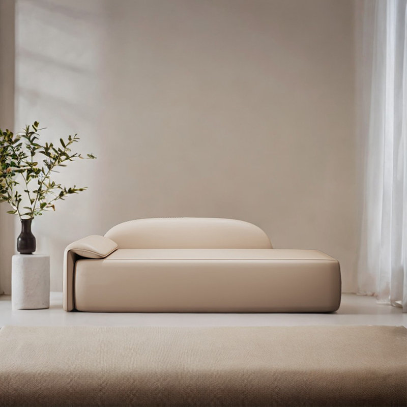 Méridienne Nishu, Accoudoir à gauche (vu de face), Beige