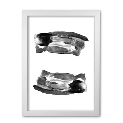 Black Abstract Paint Strokes - Print