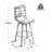 Upholstered Bar Stool with Metal Frame