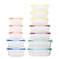 Rebrilliant Ryder Glass Food Storage Containers - 4 Three-Compartment Portion  Control Meal Prep Glassware & Reviews