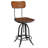 Modern Brown 18.5" x 16.25" x 38.25" Adjustable Swivel Barstool with Curved Back-40642172