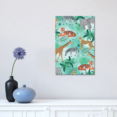 Everyday Jungle Savannah I by Lisa Whitebutton - Wrapped Canvas Print