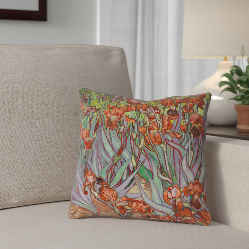 Coussin Morley, 14 po x 14 po, Orange, Polyester / bourre de polyester