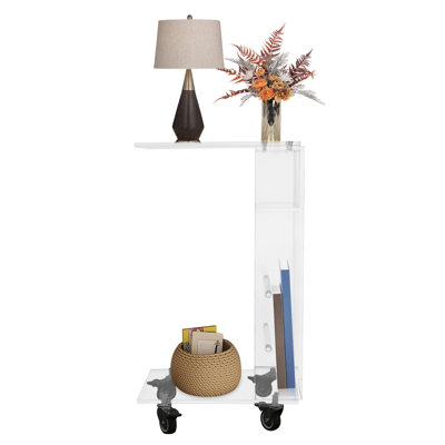 C-Shaped End Table For Small Spaces13.78(W)*11.81(D)*23.62(H)In