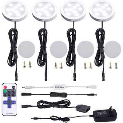 4-Light Led Under Cabinet Puck Light