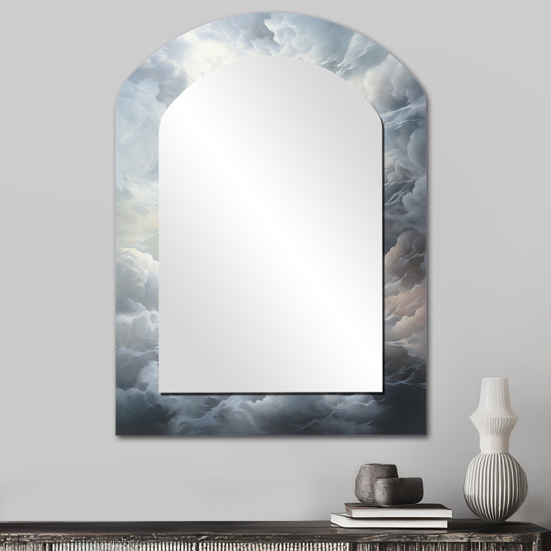 Clouds Whispering Clouds II - miroir asymétrique Clouds, 34 po x 25 po