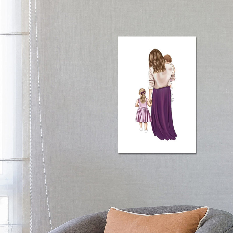 Mother And Daughters by Elza Fouche - Painting on Canvas, Wrapped Canvas, 66.04cm H x 45.72cm W x 3.81cm D