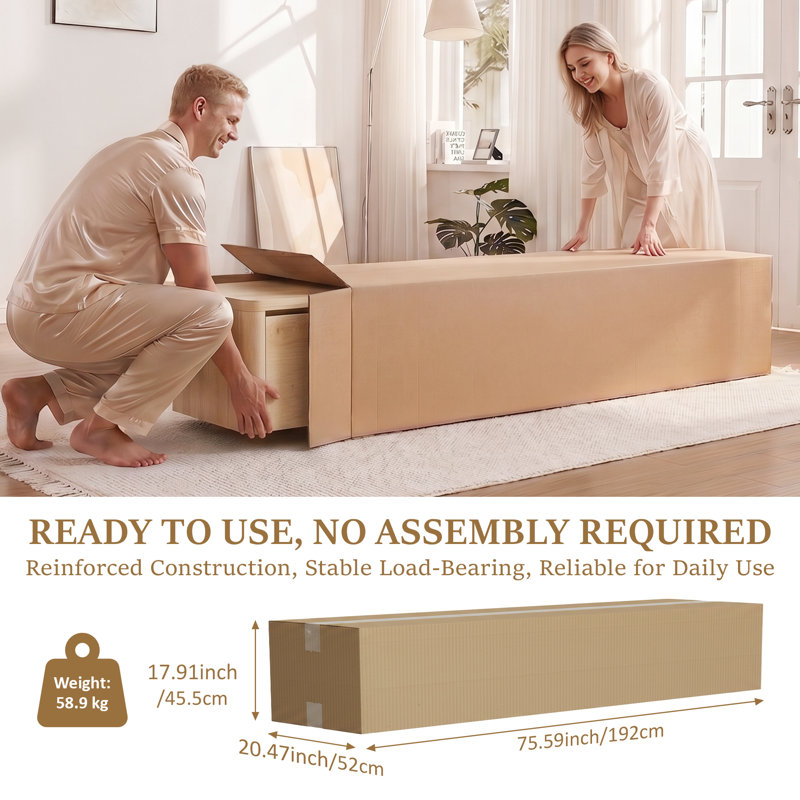 180cm Floating Tv Unit Wall Mounted With Door, Tv Cabinet Stand Large Storage, Completely Assembled Living Room Tv Media Console, Oak