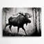 Faune orignal gris, art mural en métal-77003033