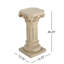 Support pour plante 25,92 pouces, colonne piédestal, intérieur extérieur, teint sable, oxyde de magnésium, sans assemblage, pour exposer la colonne Dracaenas aux tons, jardins
