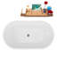 1369.1mm x 744.2mm Freestanding Soaking Acrylic Bathtub-81616065