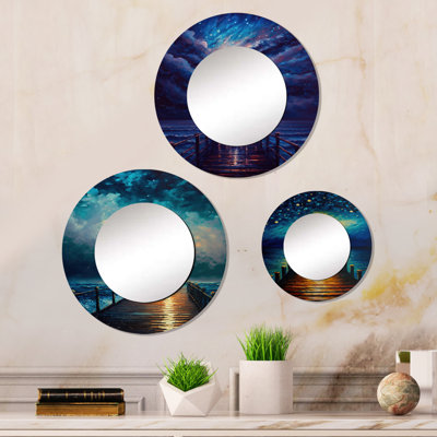 Eliverta Metal Round Mirror