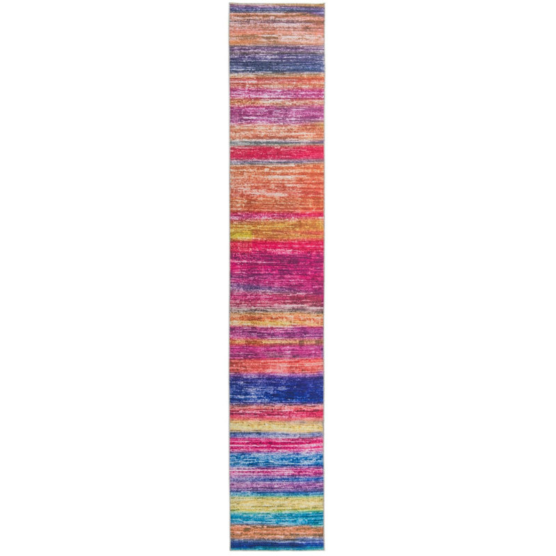 Ikhasa Chenille Abstract Indoor Rug, Runner 2'6" x 14'