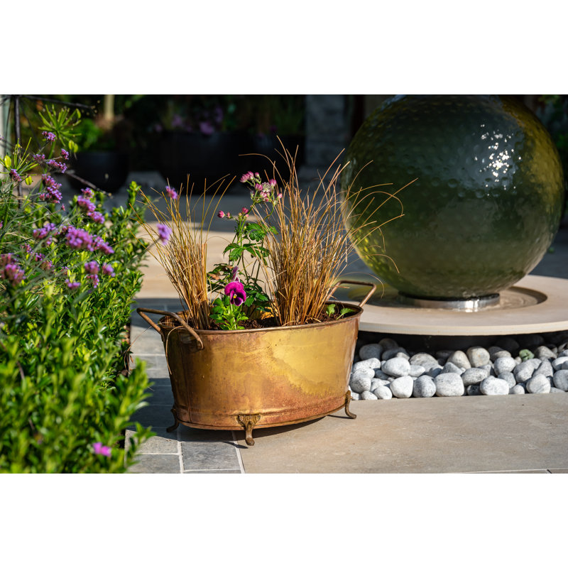 Kaylor Metal Pot Planter, 31" H x 78.5" W x 42.5" D
